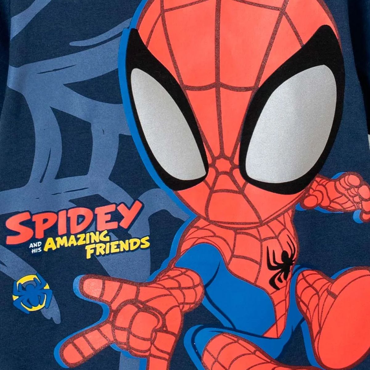 MARVEL - Camiseta de Spider-man manga corta azul para niño