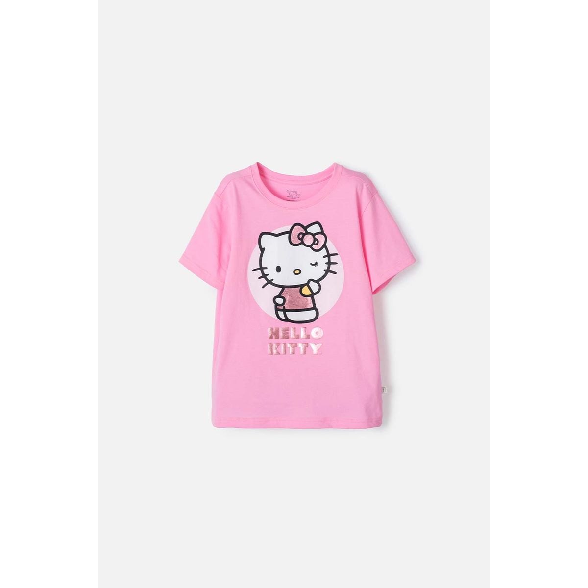 HELLO KITTY - Camiseta de Hello Kitty manga corta rosado para niña
