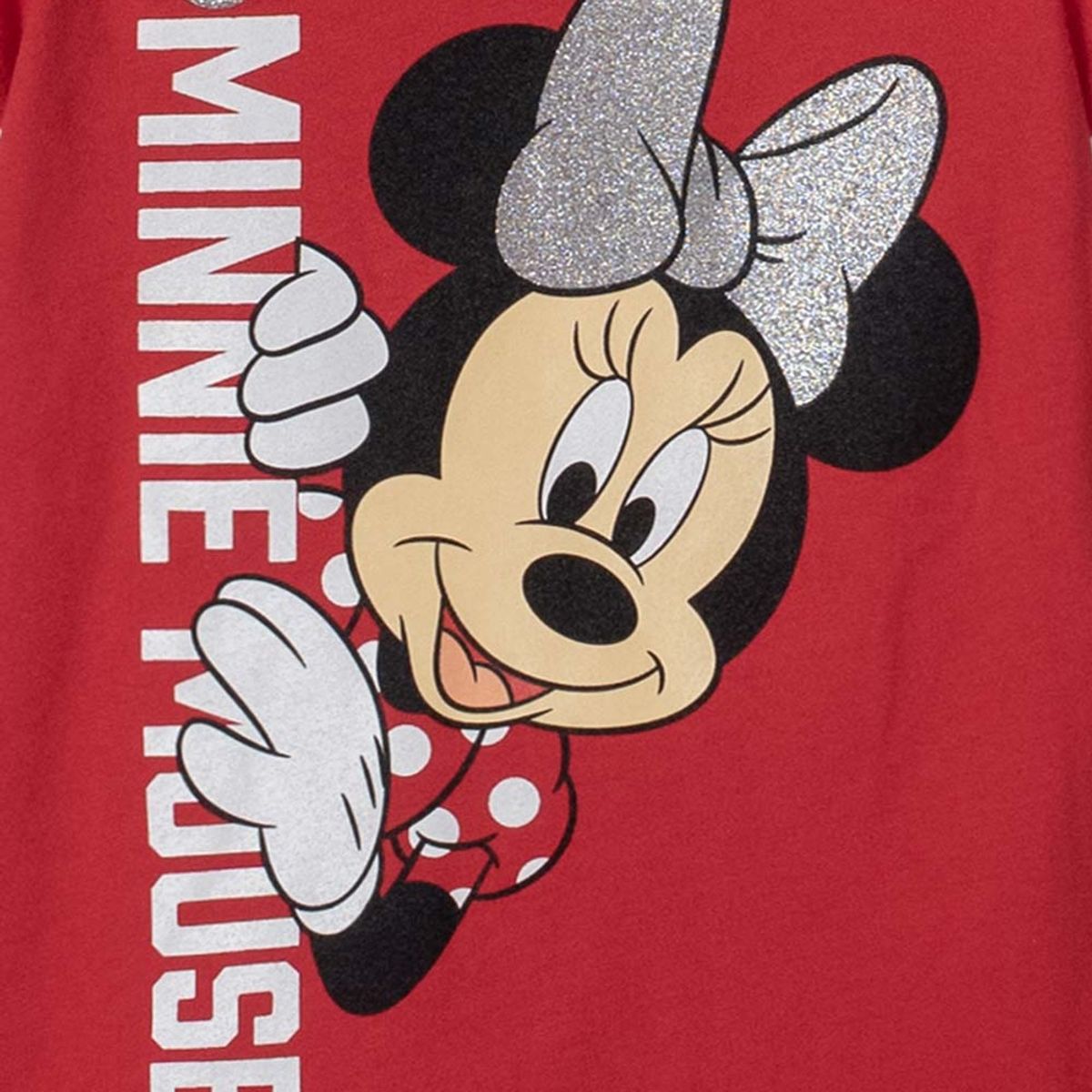 DISNEY - Camiseta de Minnie Mouse roja manga corta para niña 2T a 5T