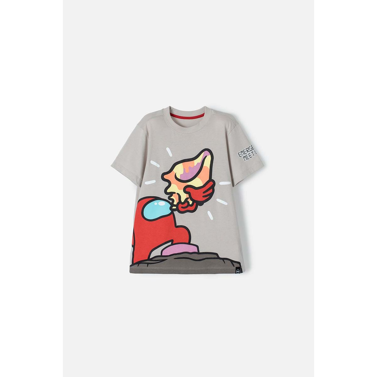 AMONG US - Camiseta de Among Us manga corta gris para teens niño