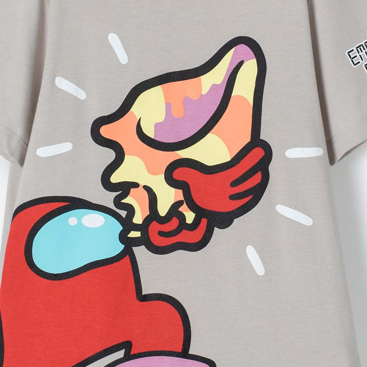 AMONG US - Camiseta de Among Us manga corta gris para teens niño