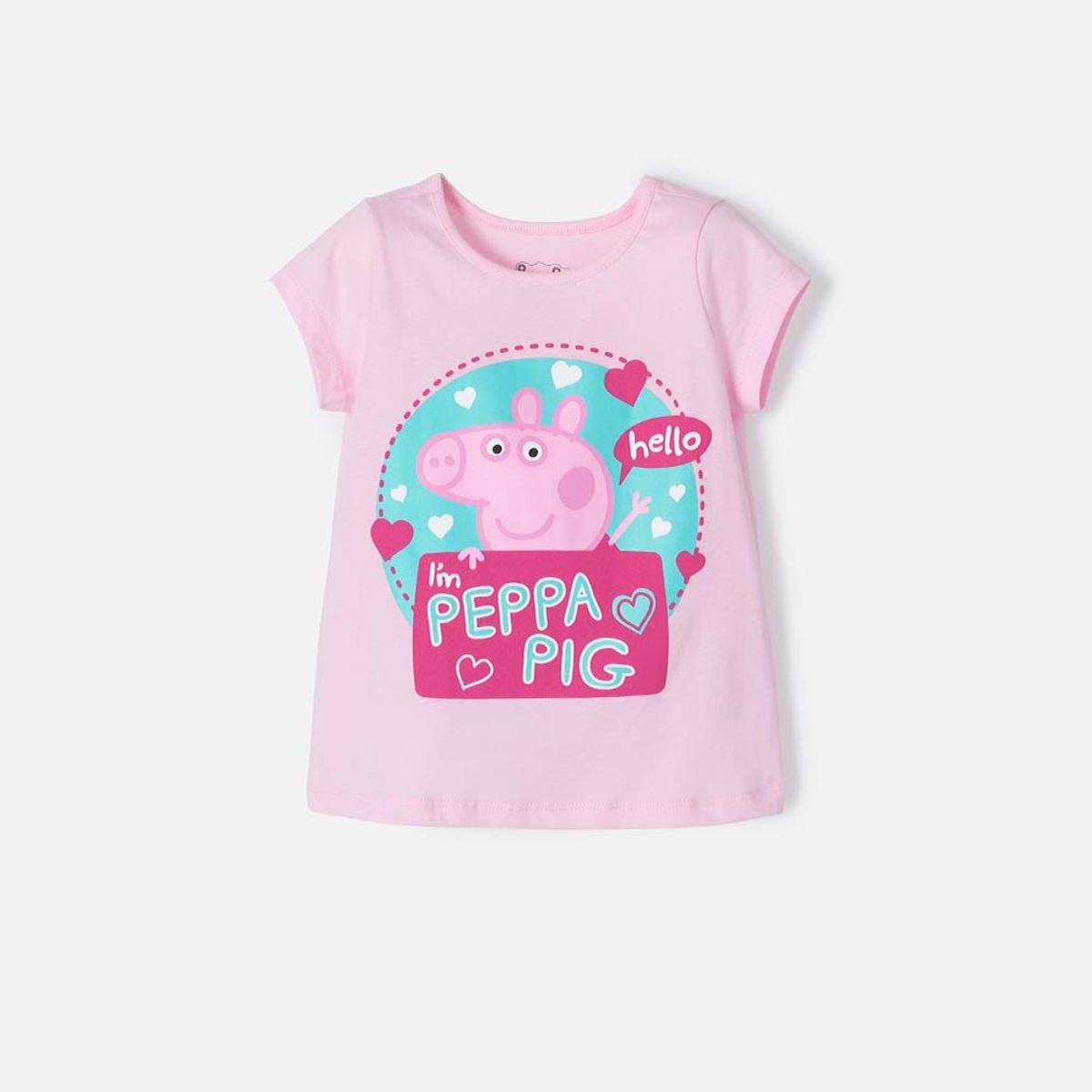 HASBRO - Camiseta de Peppa Pig manga corta rosada para niña 2T a 5T