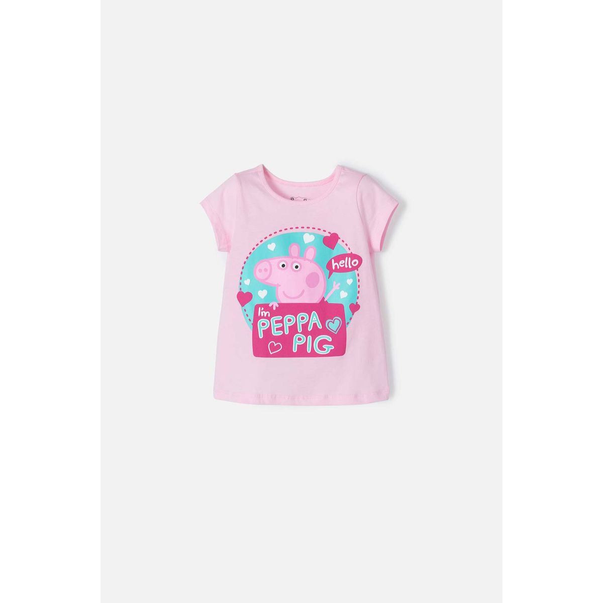 HASBRO - Camiseta de Peppa Pig manga corta rosada para niña 2T a 5T
