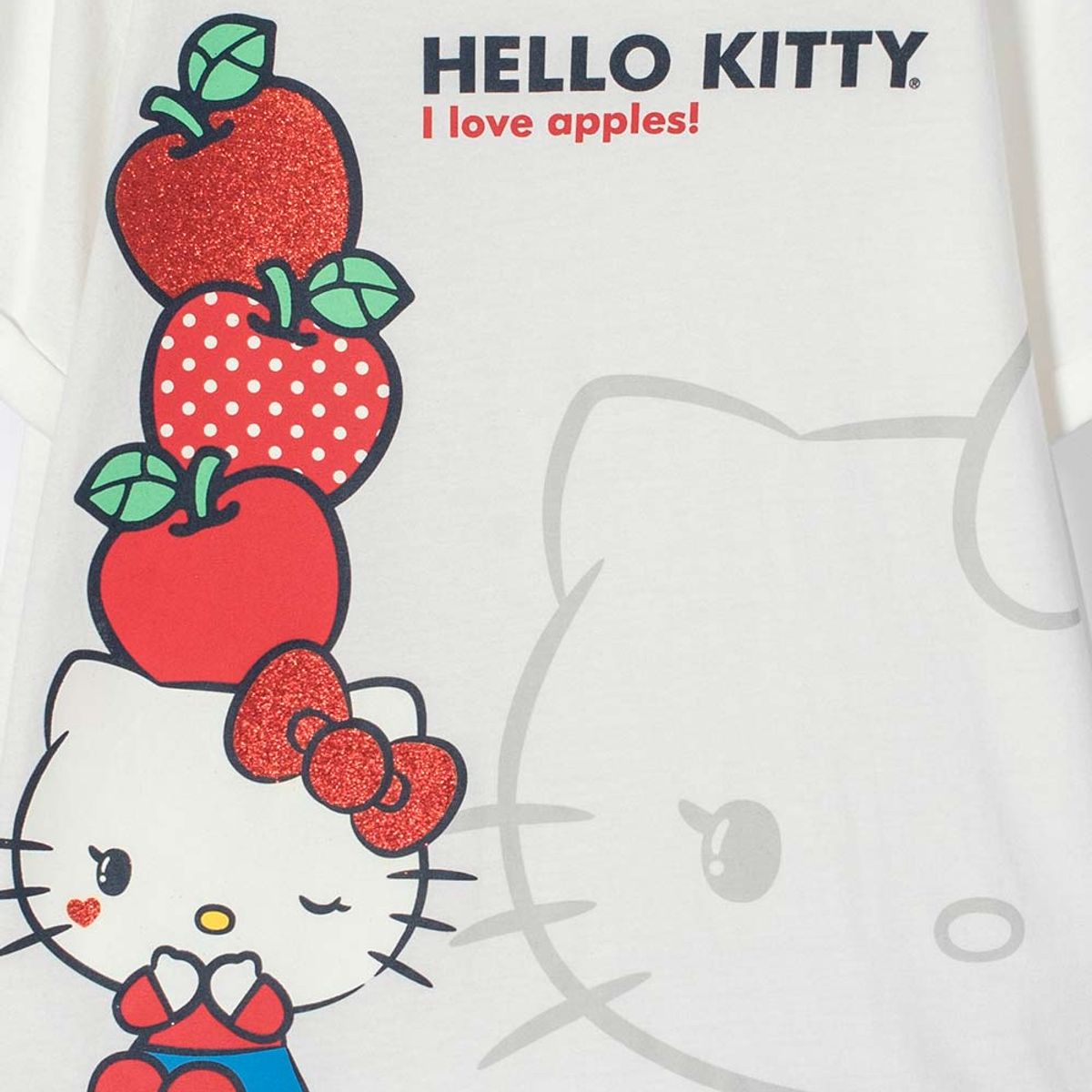 HELLO KITTY - Camiseta de Hello Kitty manga corta marfil para niña