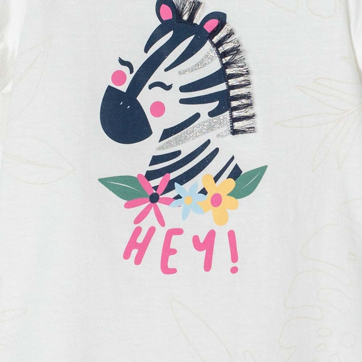 LITTLEMIC - Camiseta de Littlemic manga corta marfil para niña 2T a 5T