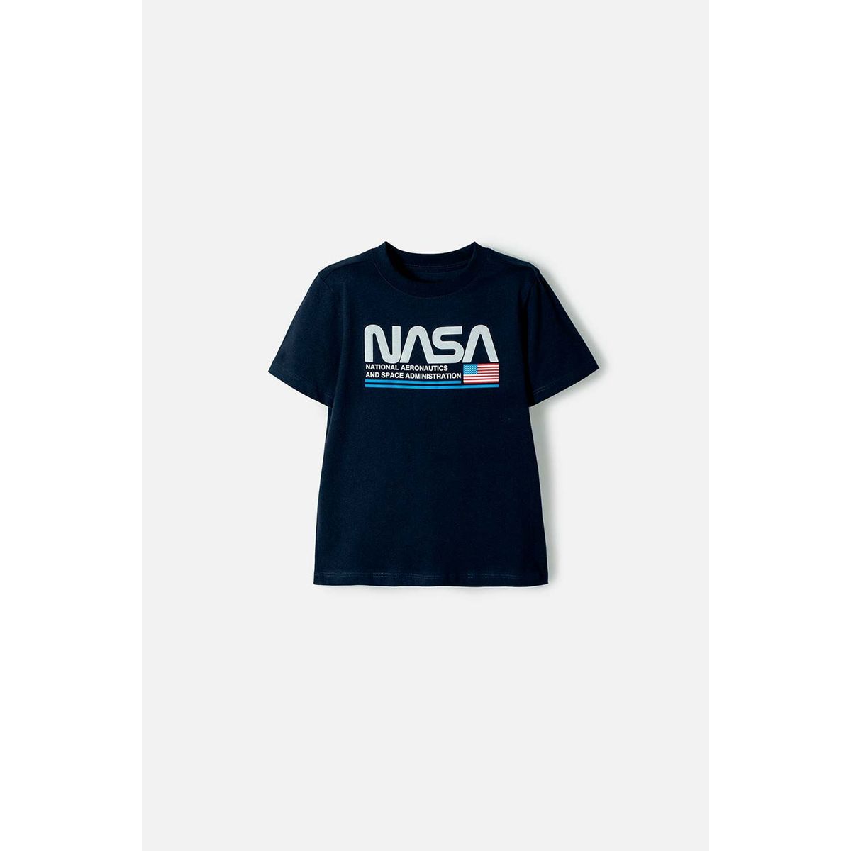 NASA - Camiseta Nasa manga corta azul oscuro para niño 2T a 5T