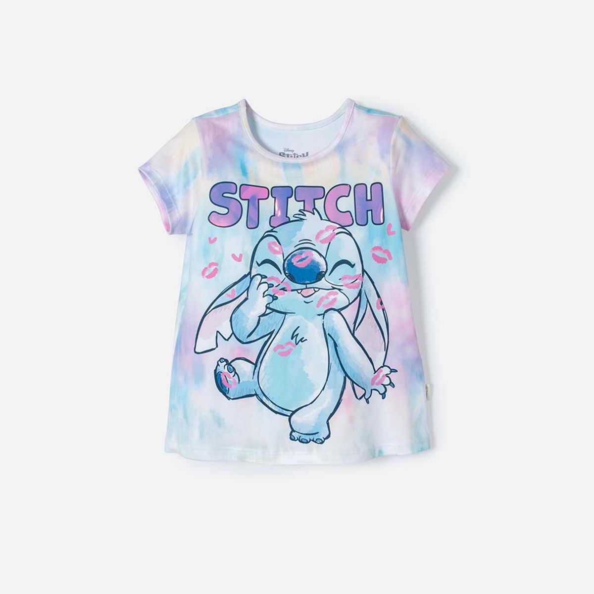 DISNEY - Camiseta de Stitch multicolor manga corta para niña 2T a 5T