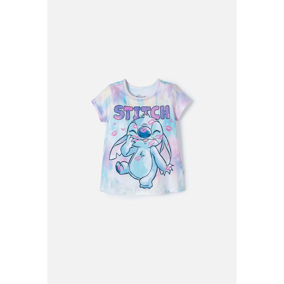 DISNEY - Camiseta de Stitch multicolor manga corta para niña 2T a 5T