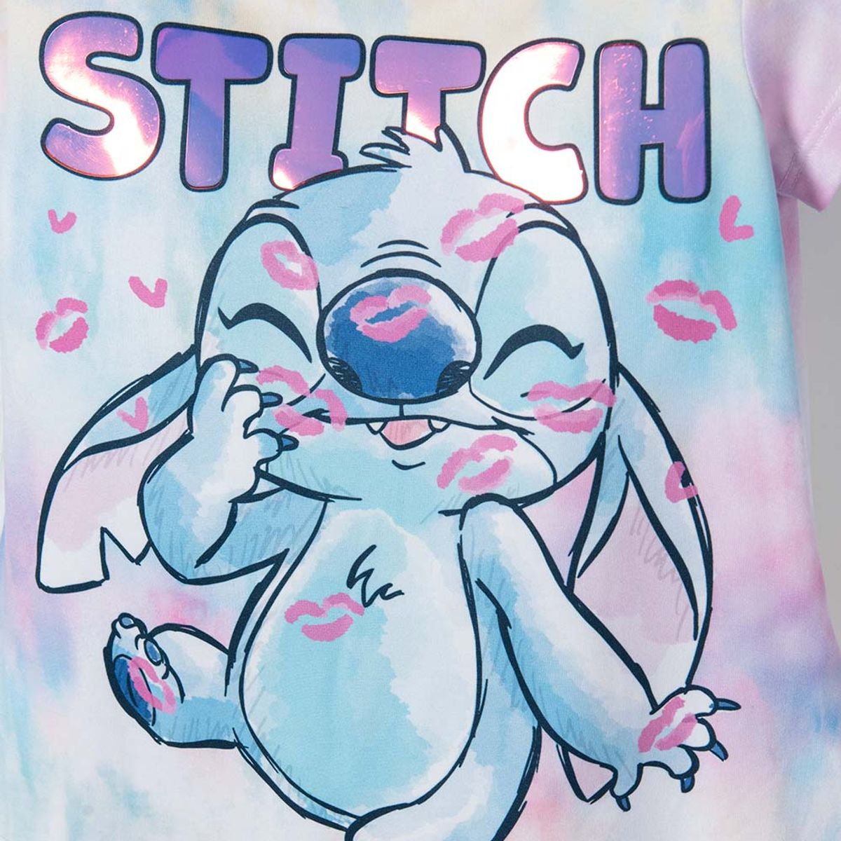 DISNEY - Camiseta de Stitch multicolor manga corta para niña 2T a 5T