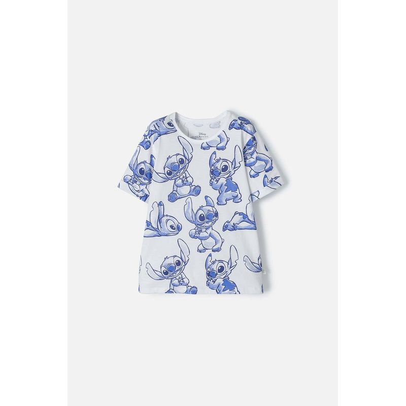 DISNEY - Camiseta de Stitch multicolor manga corta para niña