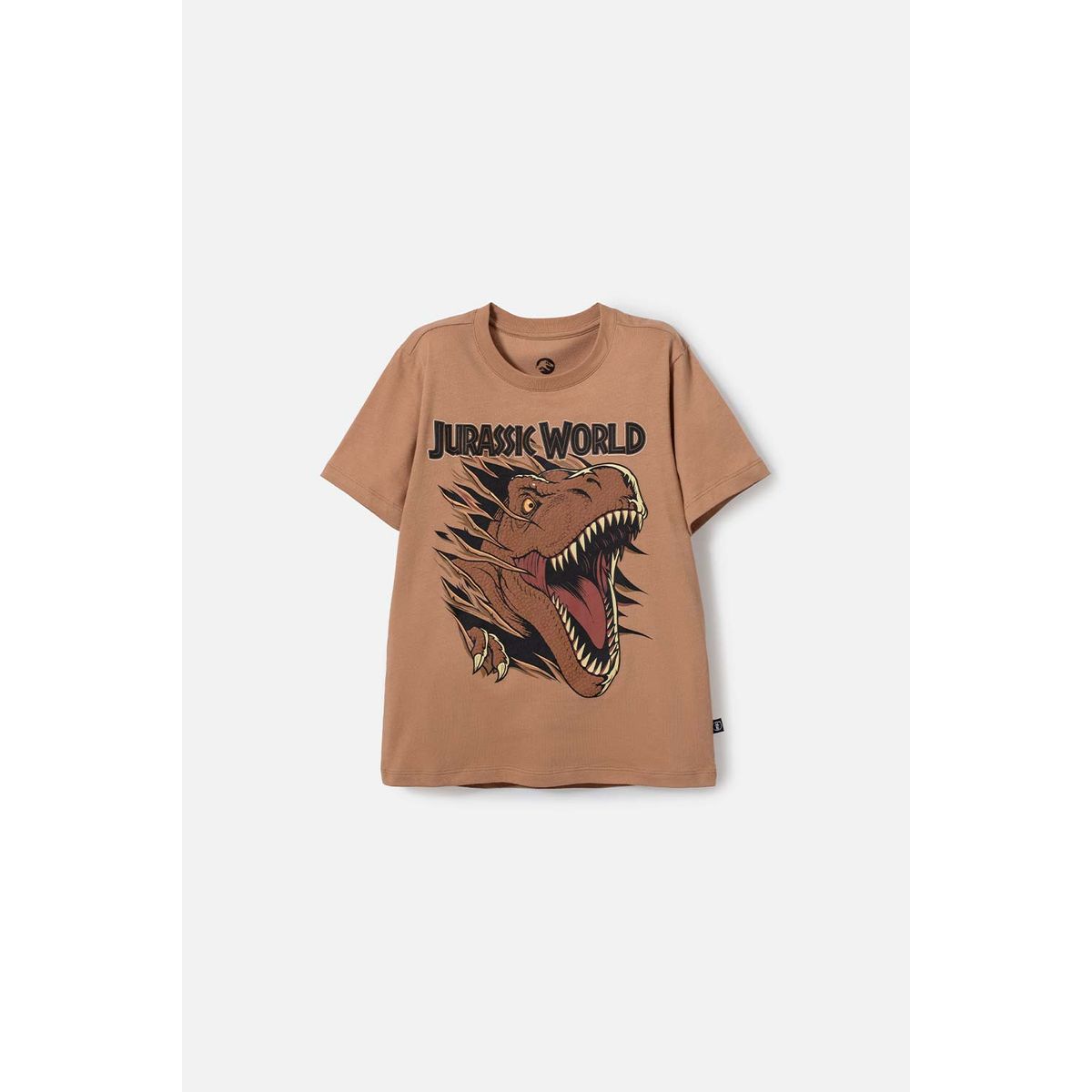 UNIVERSAL - Camiseta de Jurassic World café estampada en frente para niño
