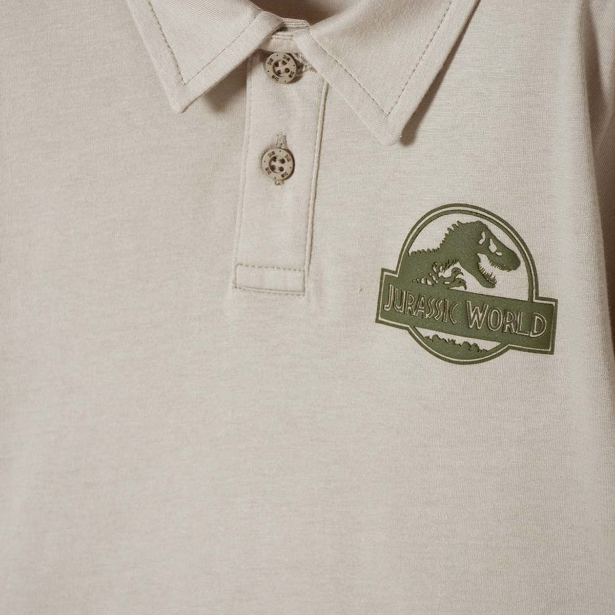 UNIVERSAL - Camiseta tipo polo de Jurassic World verde para niño