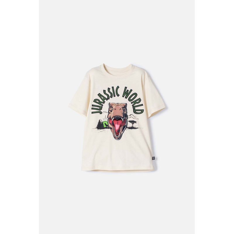 UNIVERSAL - Camiseta de Jurassic World avellana manga corta para niño