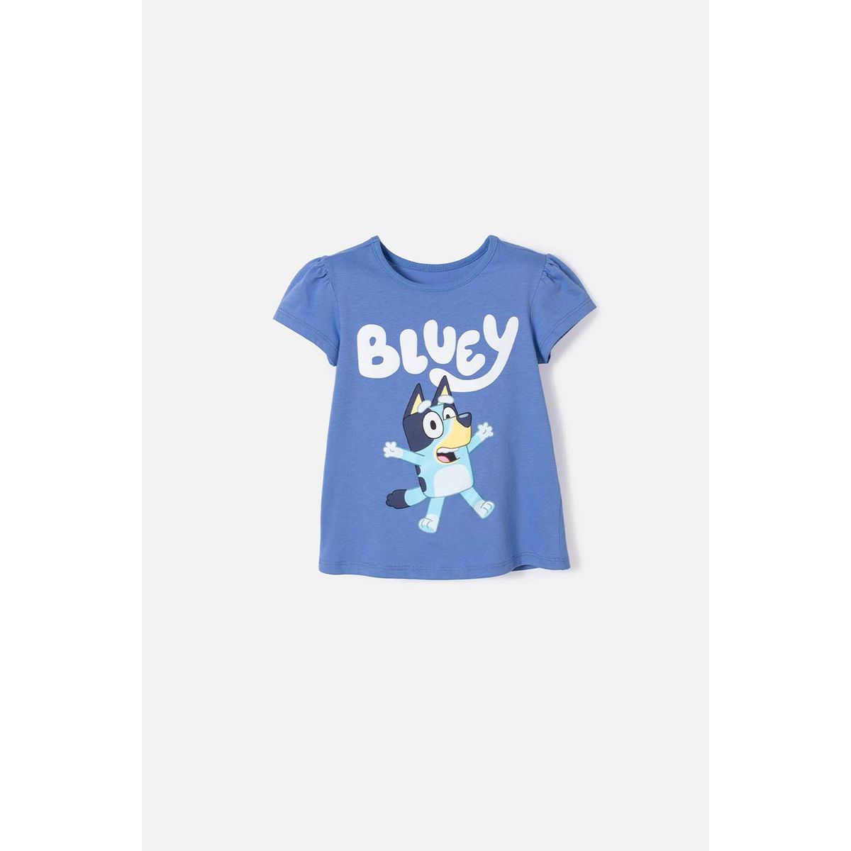 BLUEY - Camiseta de Bluey manga corta Azul para niña 2T a 6T