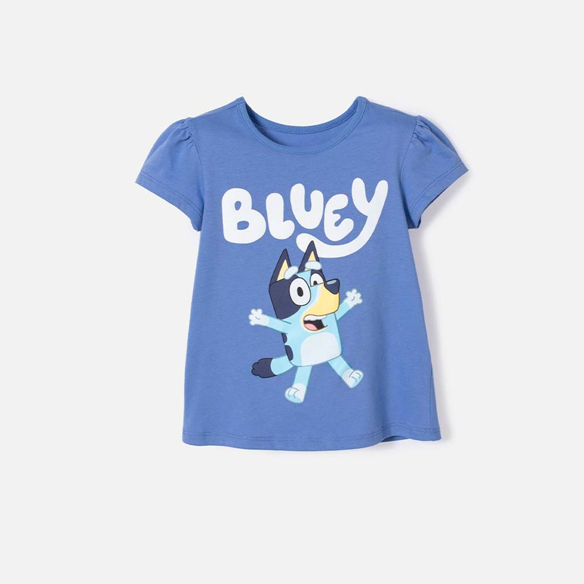 BLUEY - Camiseta de Bluey manga corta Azul para niña 2T a 6T