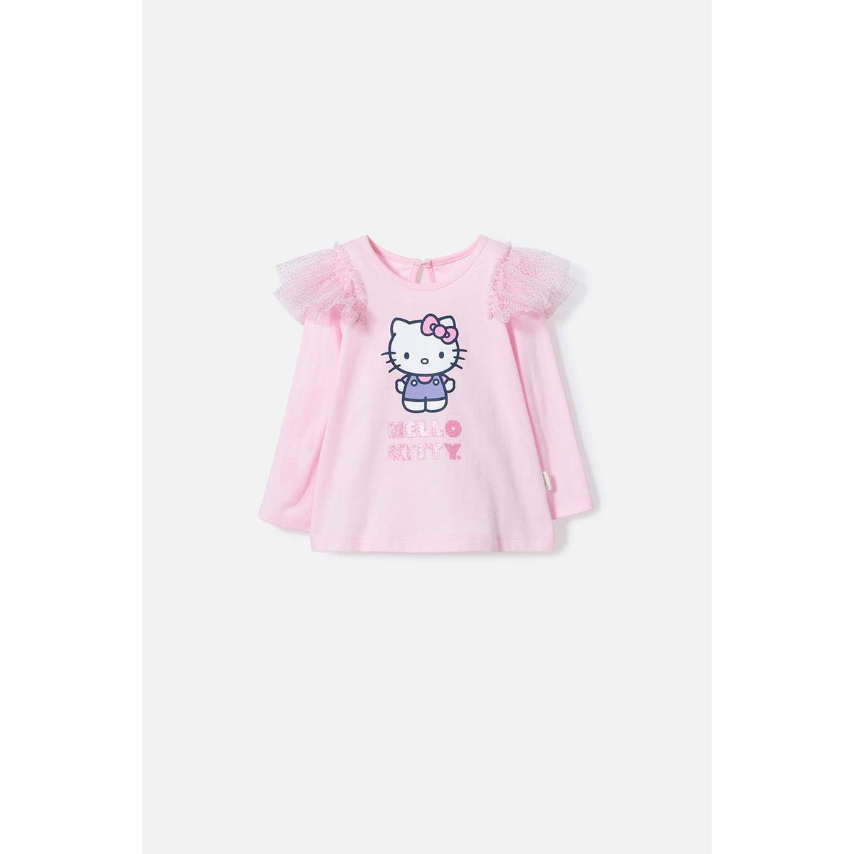 HELLO KITTY - Camiseta de Hello Kitty rosada manga larga para bebé niña
