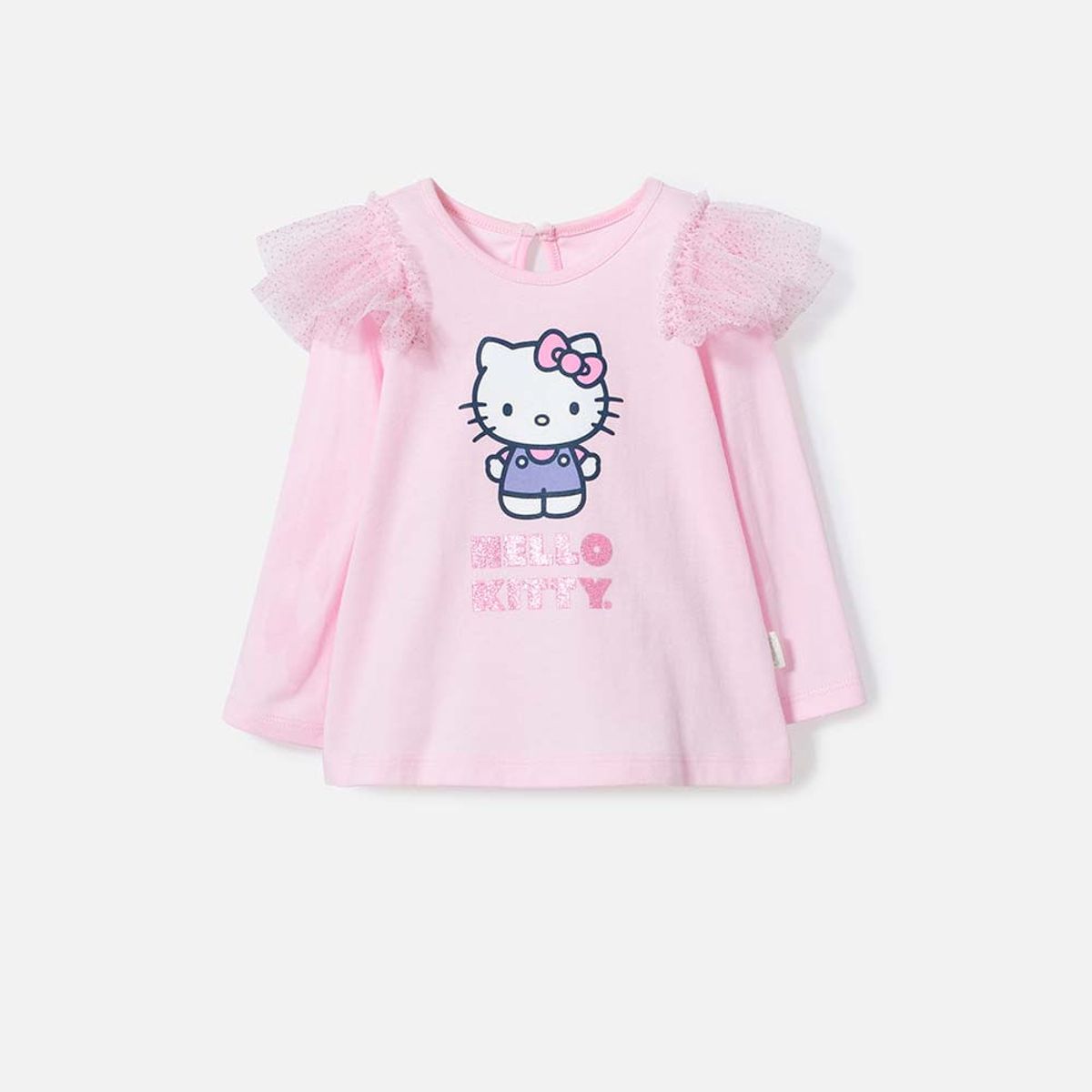 HELLO KITTY - Camiseta de Hello Kitty rosada manga larga para bebé niña