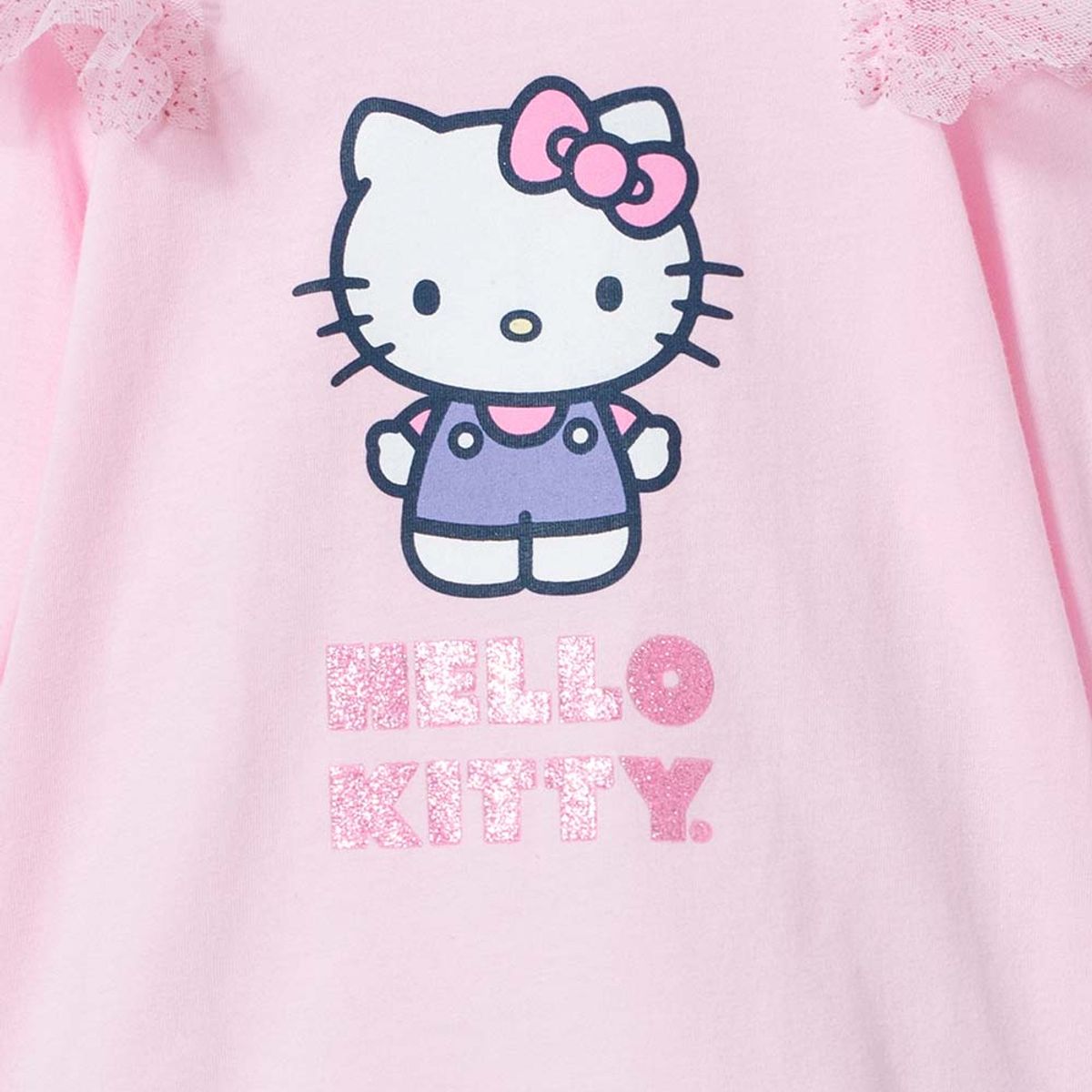 HELLO KITTY - Camiseta de Hello Kitty rosada manga larga para bebé niña