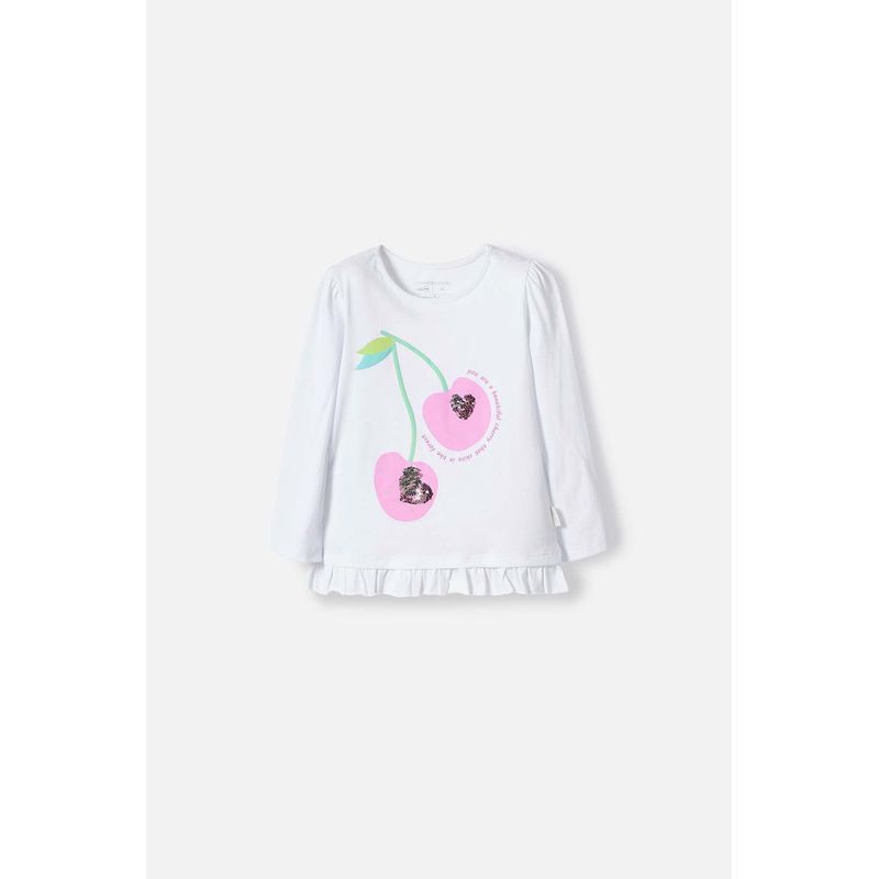 LITTLEMIC - Camiseta de Littlemic manga corta blanco para niña 2T a 5T