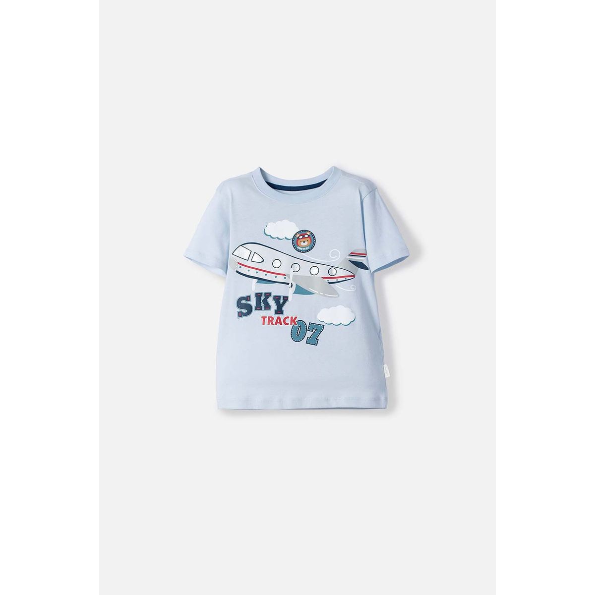 LITTLEMIC - Camiseta LittleMic azul clara manga corta para niño 2T a 5T