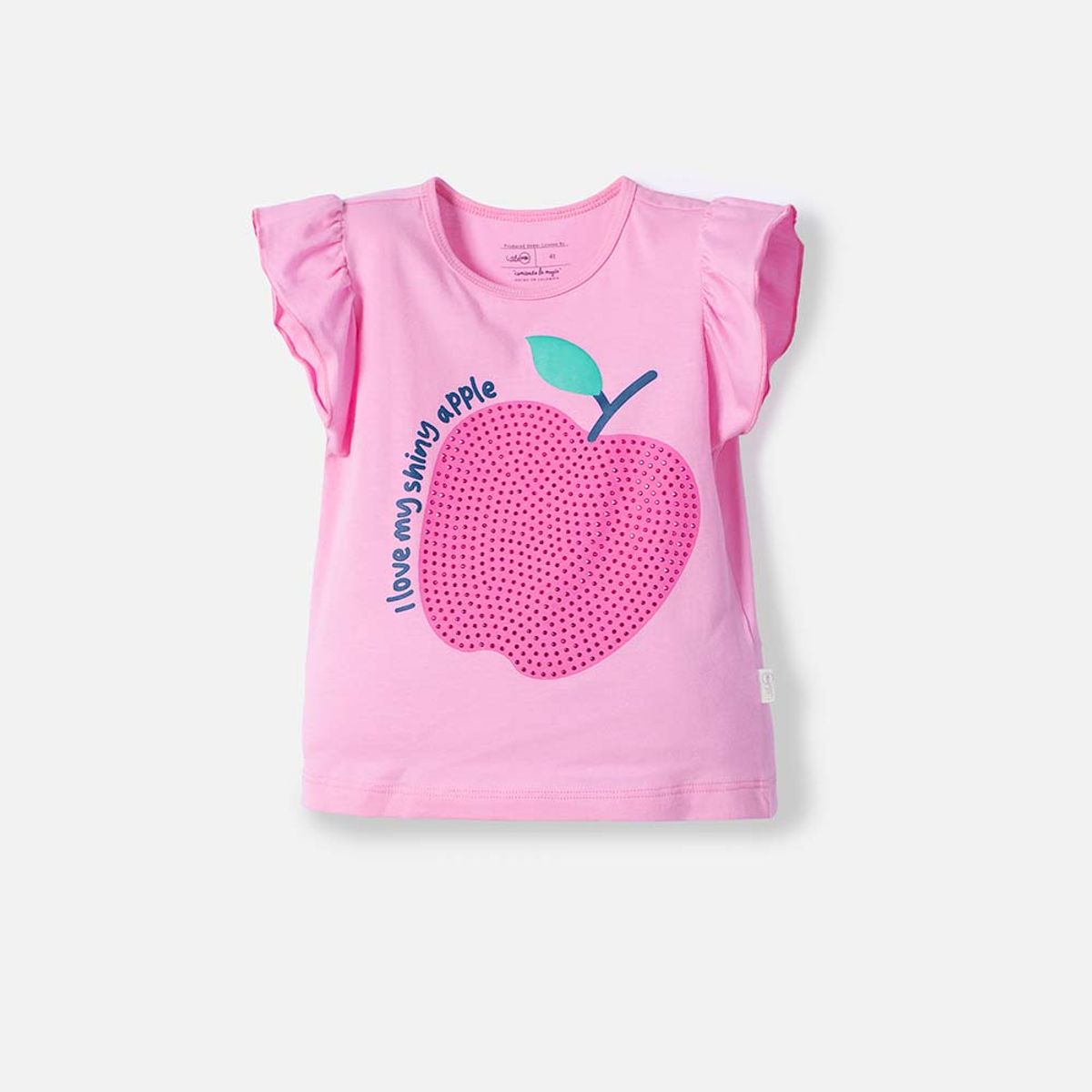 LITTLEMIC - Camiseta LittleMic rosada manga corta con bolero para niña 2T a 5T