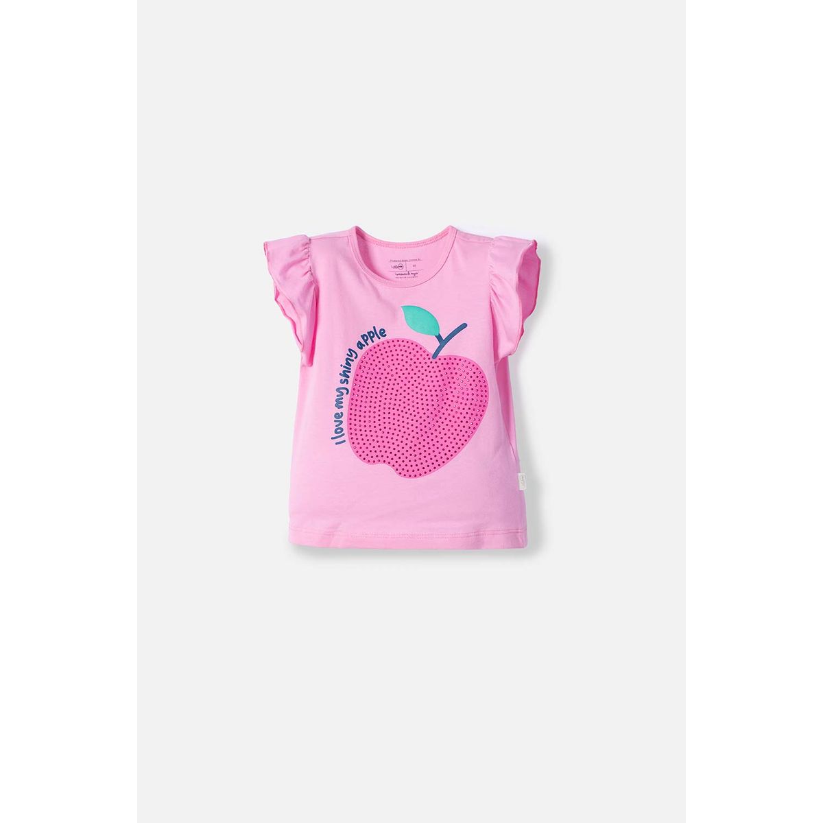 LITTLEMIC - Camiseta LittleMic rosada manga corta con bolero para niña 2T a 5T