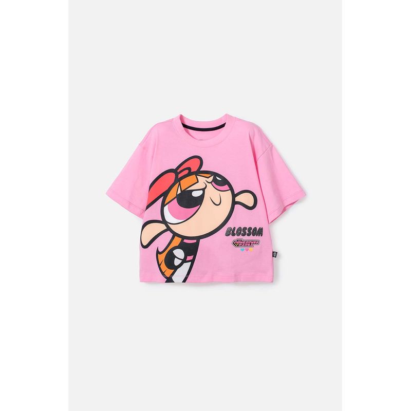 MIC - Camiseta de Las Chicas Superpoderosas rosado para niña