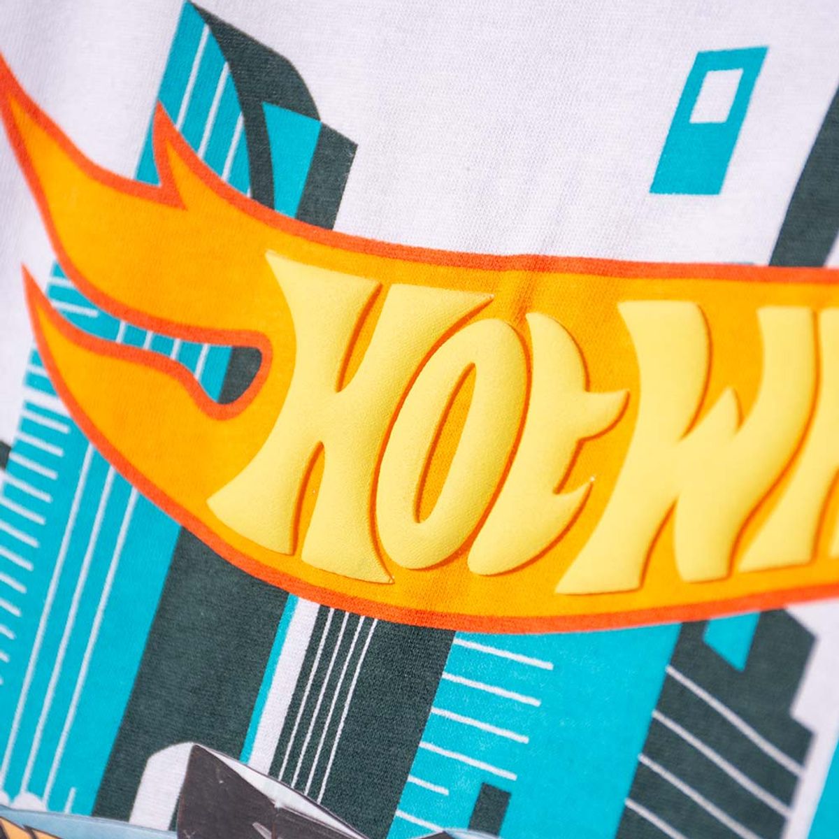 HOT WHEELS - Camiseta de Hot Wheels blanca manga corta para niño