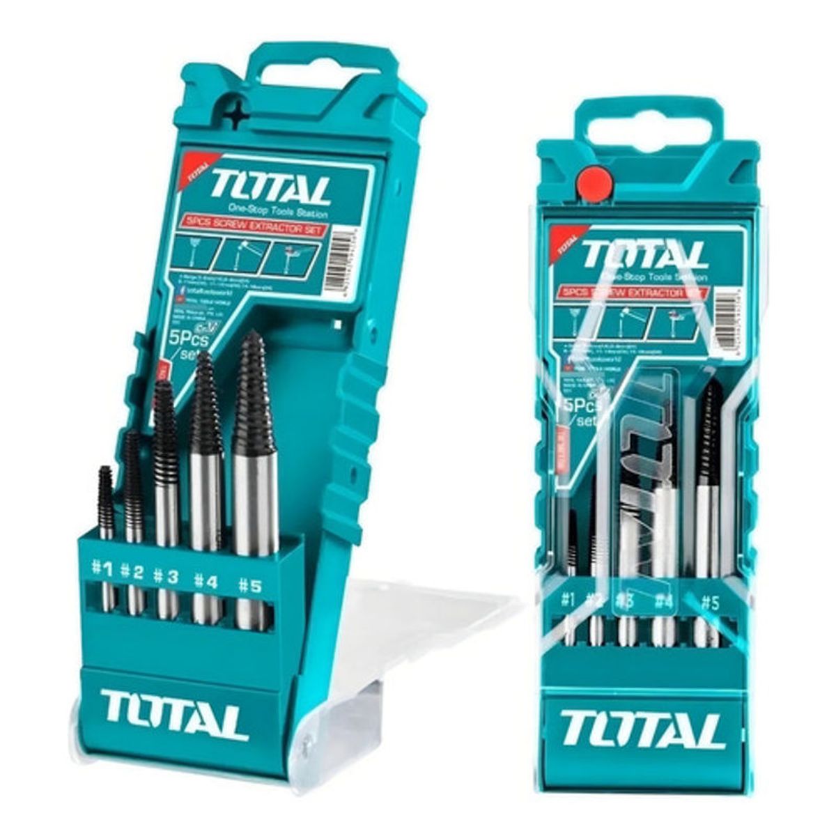 TOTAL - Extractor De Tornillos Industrial Juego X 5 Pzs Total