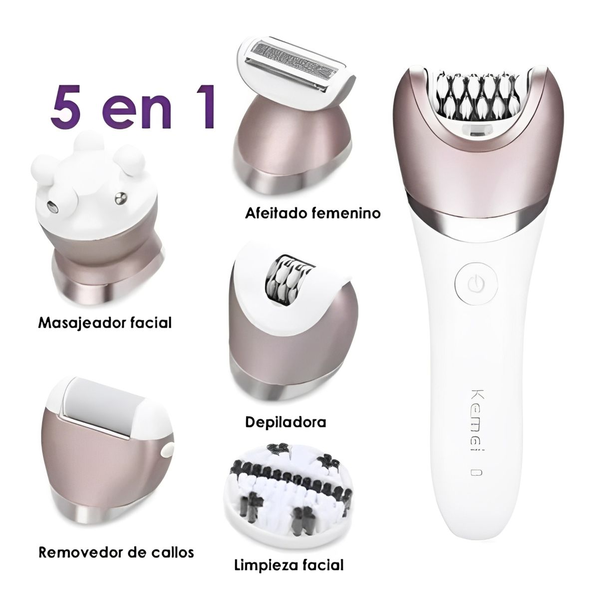 GEMEI GEEMY - Depiladora/ Rasuradora Eléctrica Femenina Multifuncional GEEMY 5 en 1
