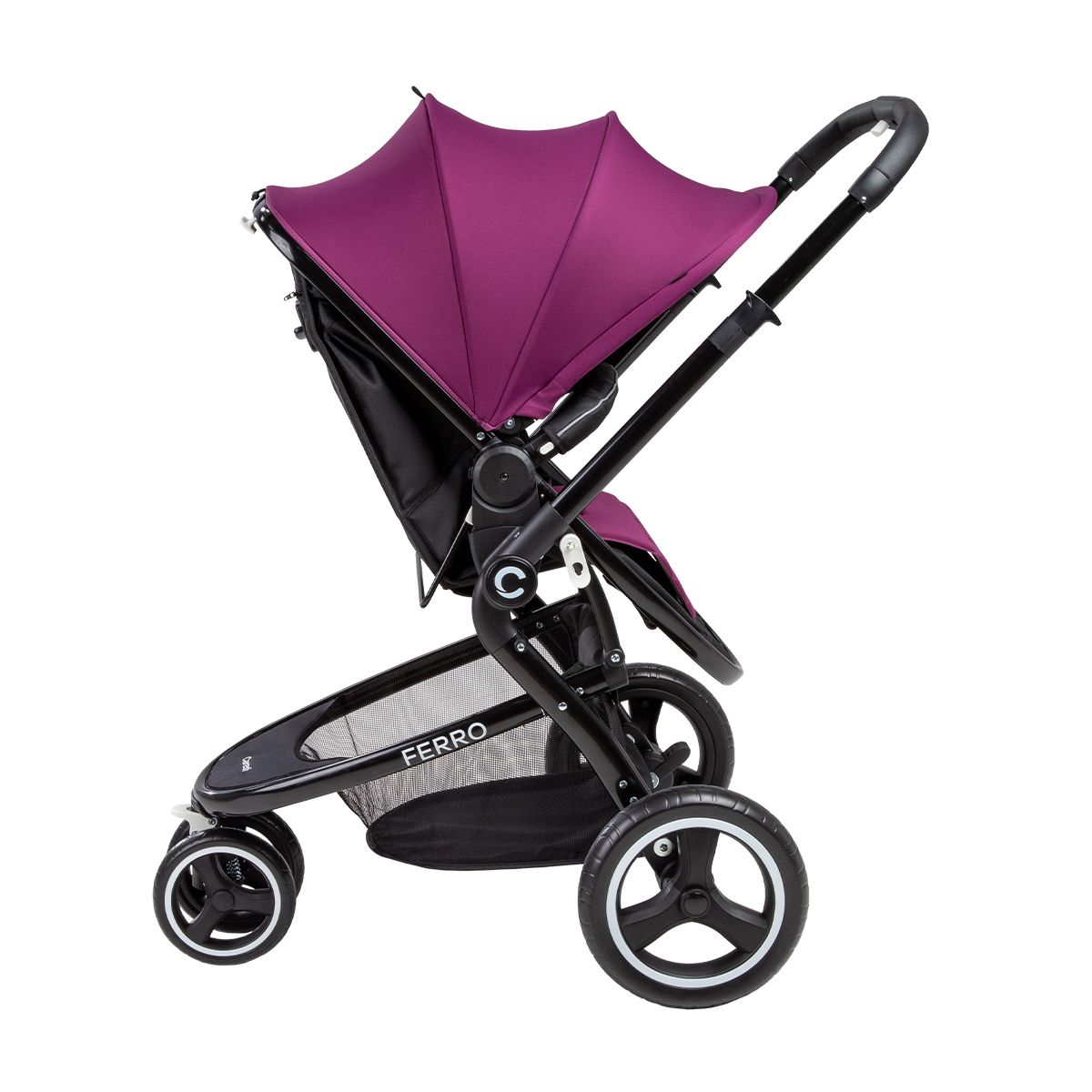CARESTINO - Coche Carestino Ferro V2 Mora con Porta bebé y Moisés