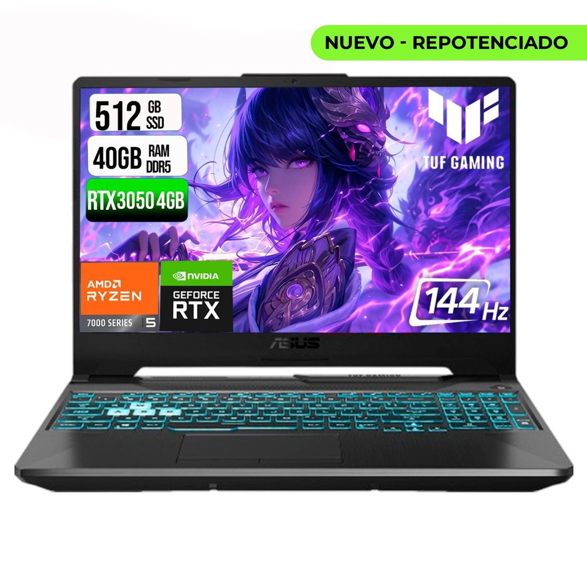 ASUS - Portátil Asus TUF A15 Ryzen 5 RTX 3050 40GB 512GB 15.6" FHD