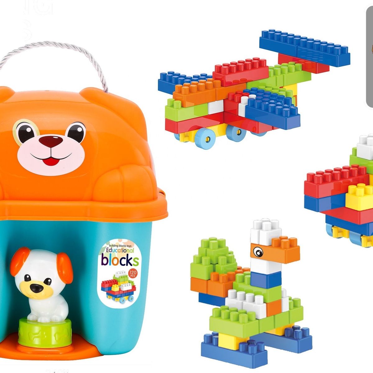 GENERICO - Bloques Flexibles de Construcción Diseño Perro 24 Pzs