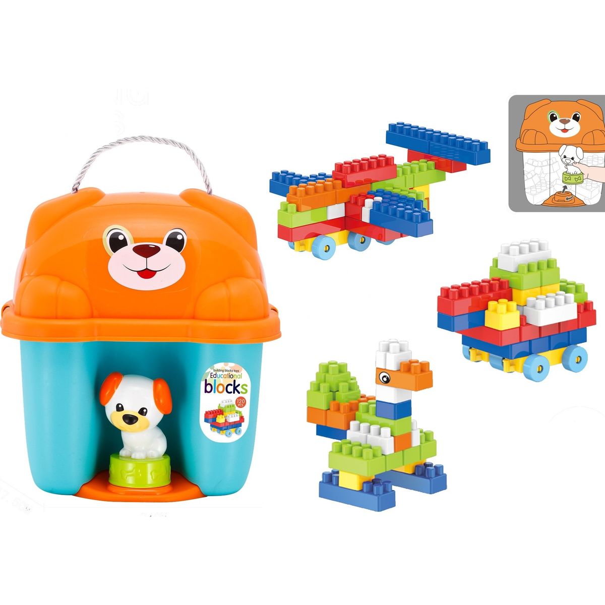 GENERICO - Bloques Flexibles de Construcción Diseño Perro 24 Pzs