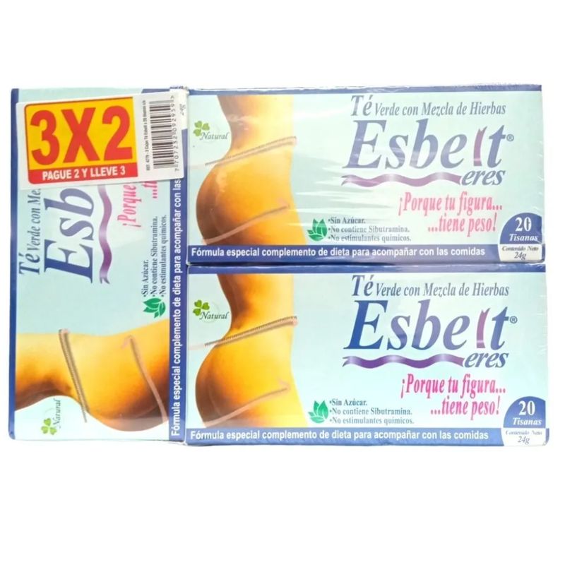 NATURAL FRESHLY - TE ESBELT COMBO X 3 CAJAS X 20 TISANAS C/U