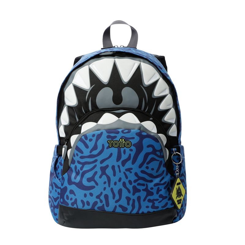 TOTTO - Morral para Niño Sharky Mediano Azul