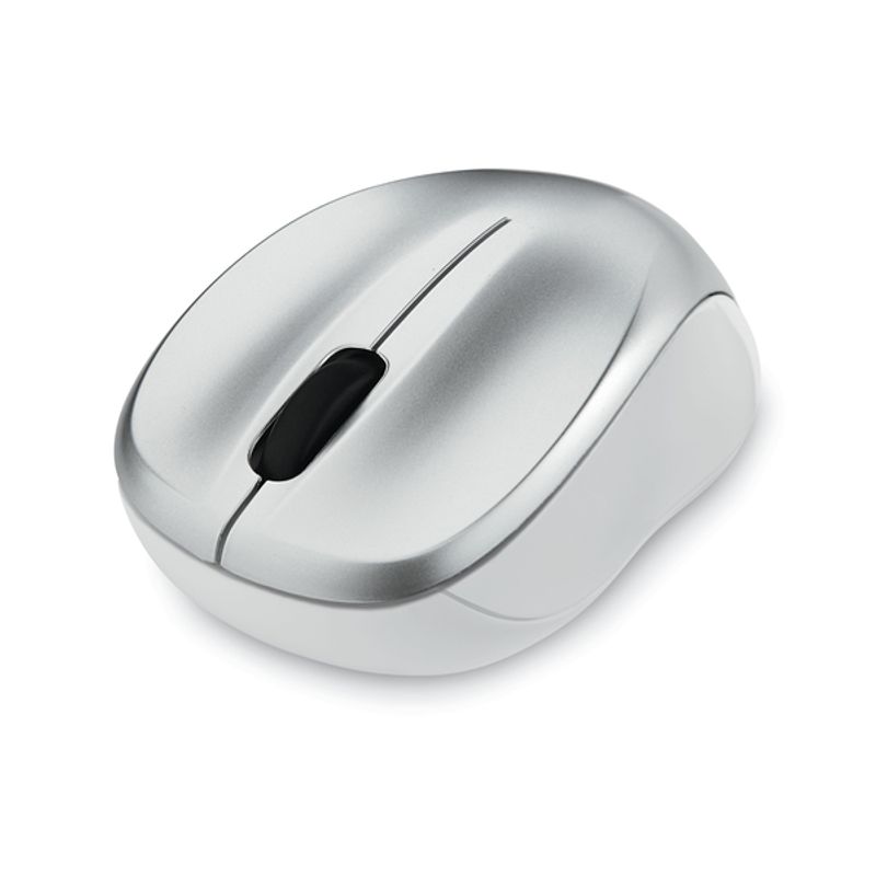 VERBATIM - MOUSE SILENCIOSO INALÁMBRICO LED AZUL PLATEADO