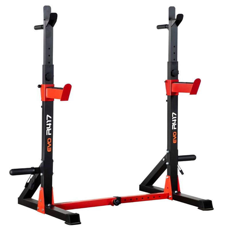 EVOLUTION FITNESS - Rack Ajustable EVOLUTION R417 Negro