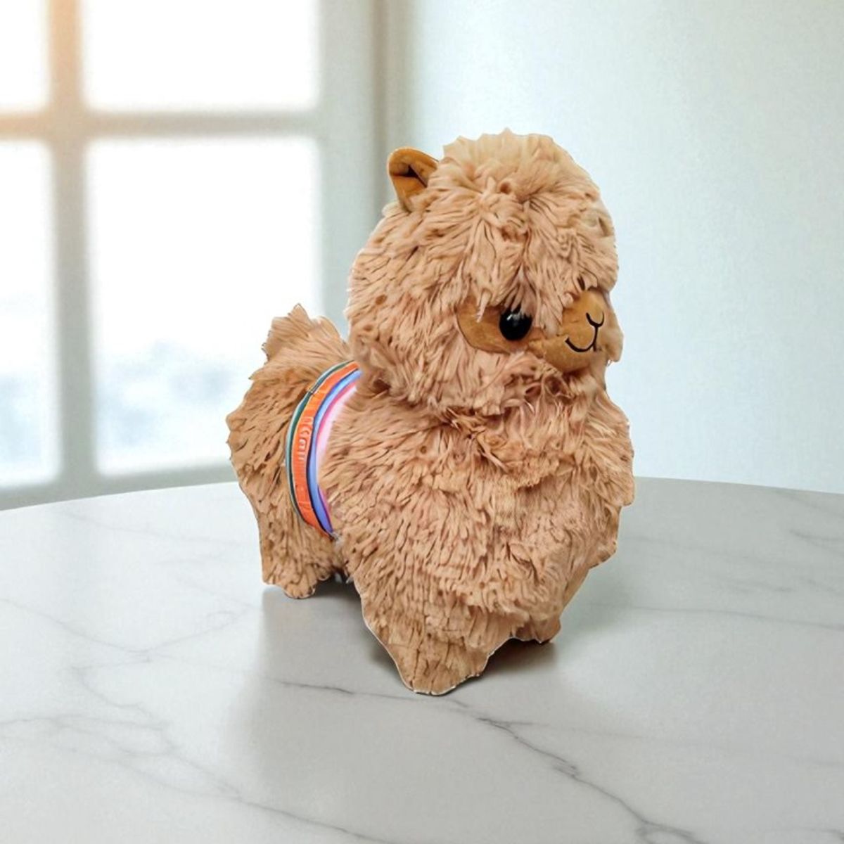 GENERICO - Peluche Llama Peruana marron claro 26 Cms