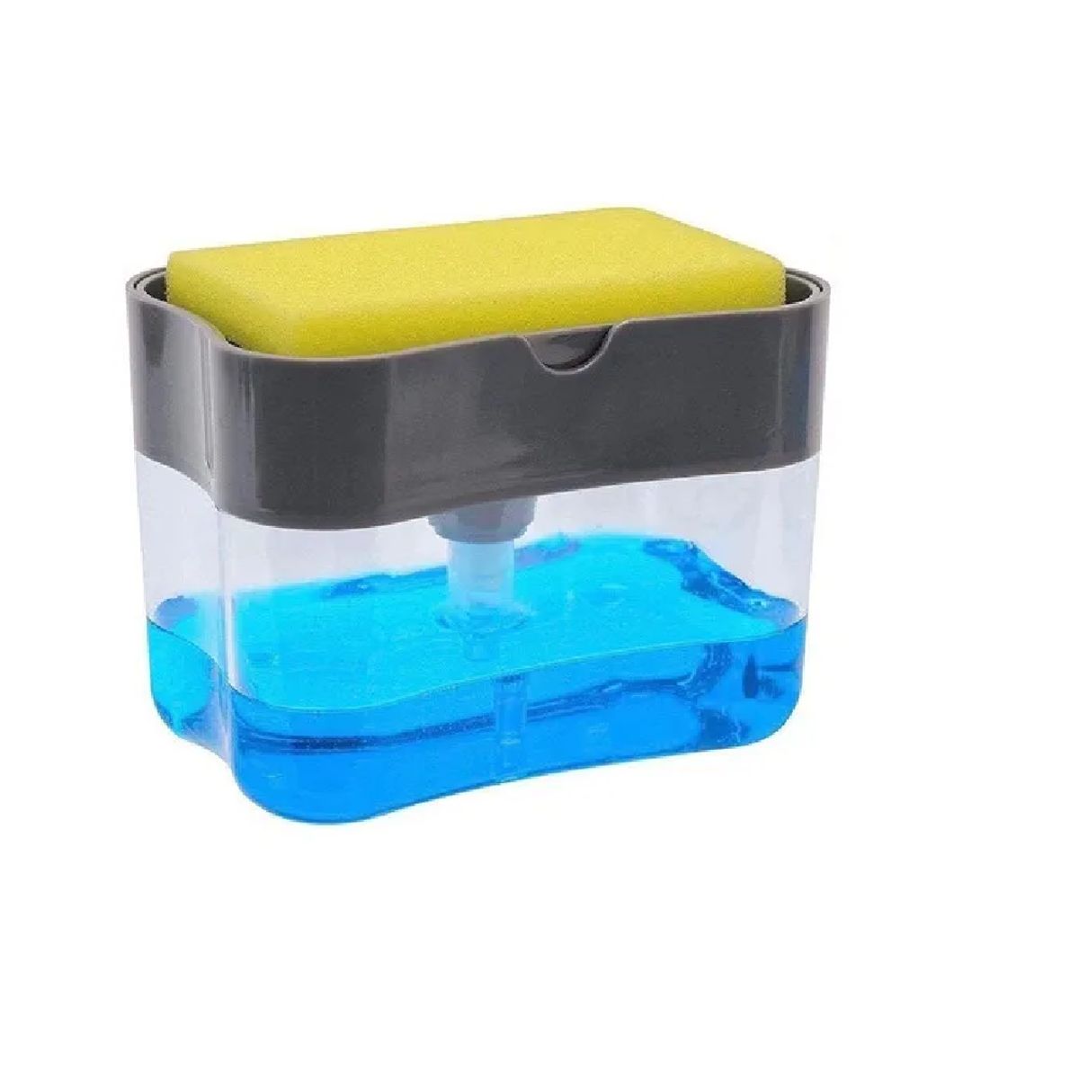 SKY - Dispensador De Jabon Liquido Lavaplatos Con Esponja Cocina
