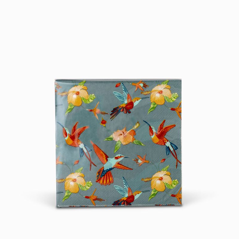 AMBIENTE GOURMET - Servilletas colibri azul