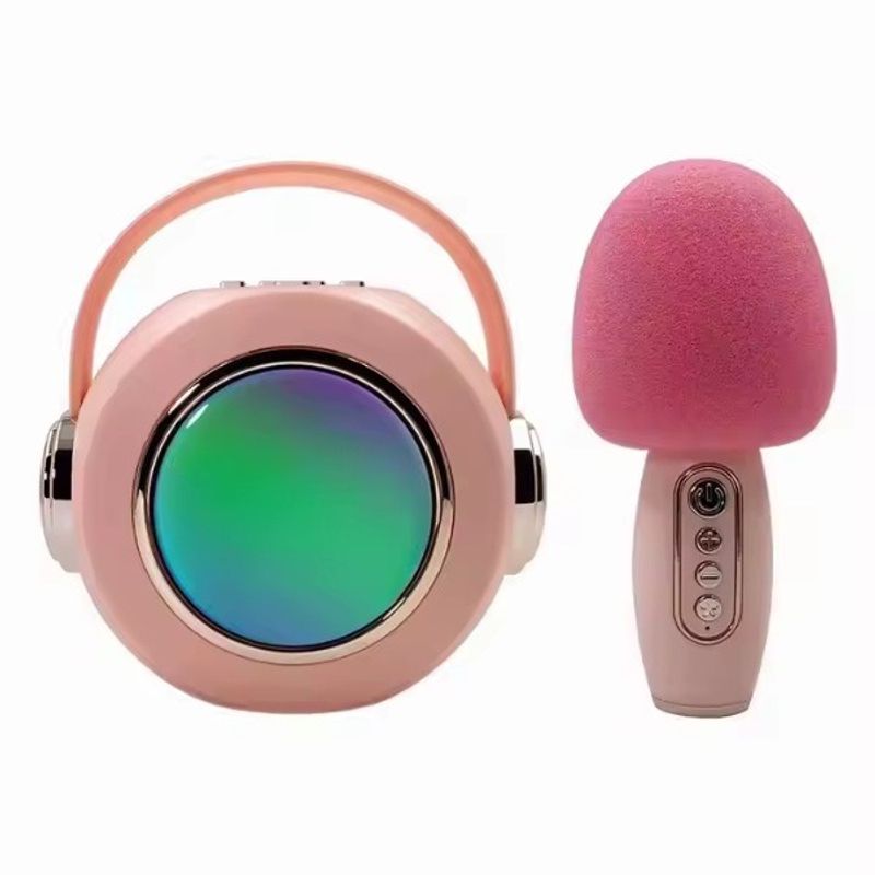 GENERICO - Parlante Karaoke LS-T6 para Niños Micrófono Inalámbrico y Luces LED