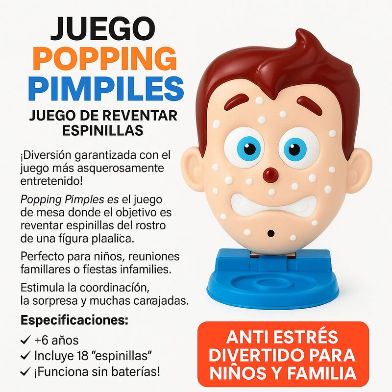 GENERICO - Juego Popping Pimple Reventar Espinilla Antiestres Divertido
