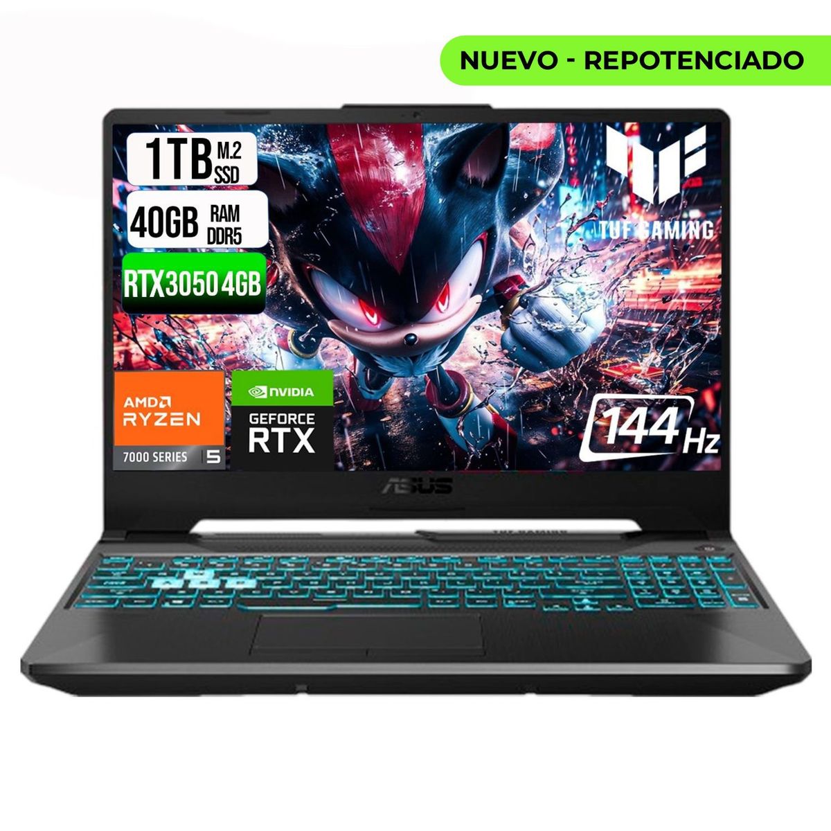 ASUS - ASUS TUF A15 AMD RYZEN 5 7535HS SSD 1TB RAM 40GB DDR5 15,6 FHD RTX 3050 4GB