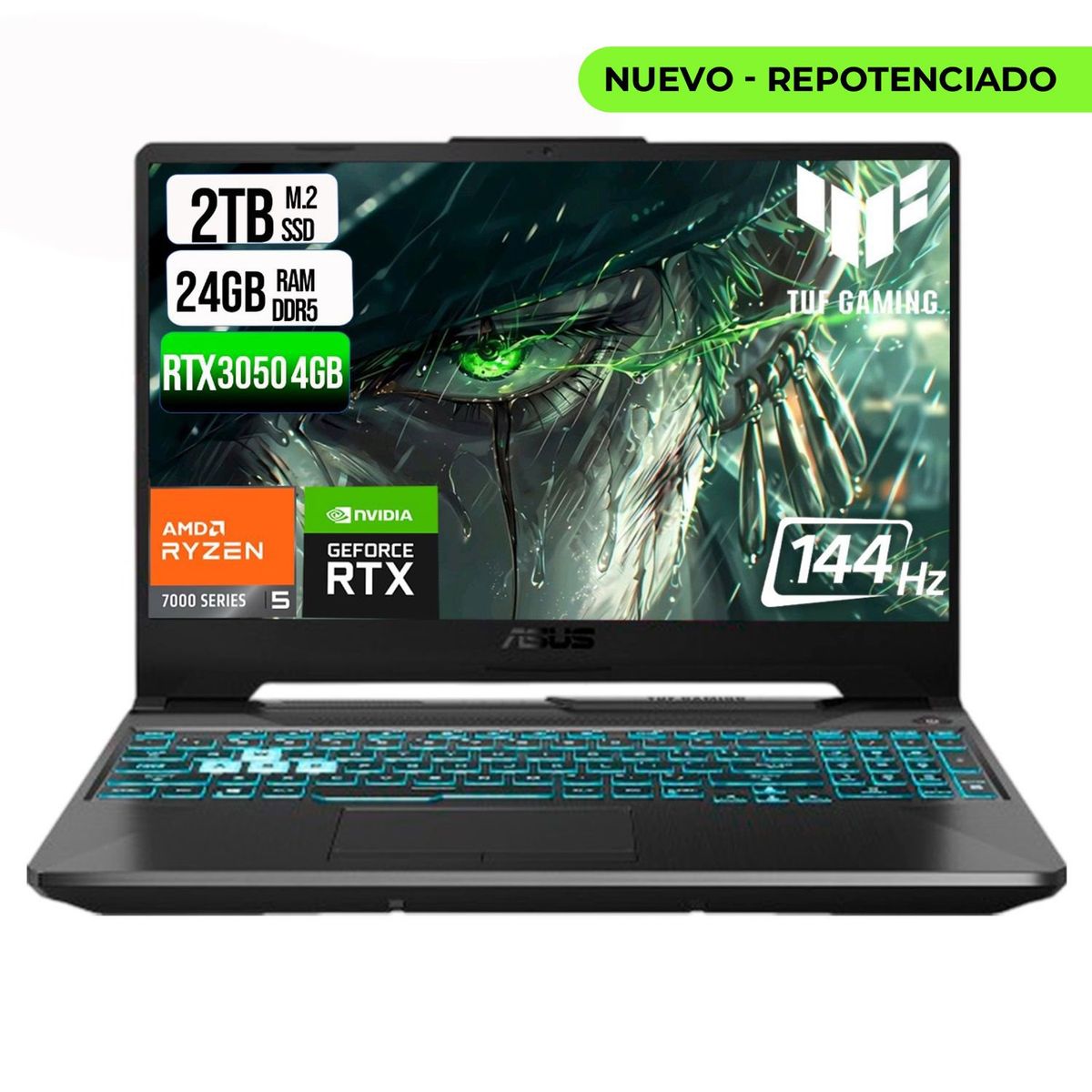 ASUS - Portátil Asus TUF A15 Ryzen 5 RTX 3050 2TB 24GB 15.6" FHD