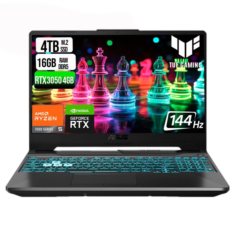 ASUS - ASUS TUF A15 AMD RYZEN 5 7535HS SSD 4TB RAM 16GB DDR5 15,6 FHD RTX 3050 4GB