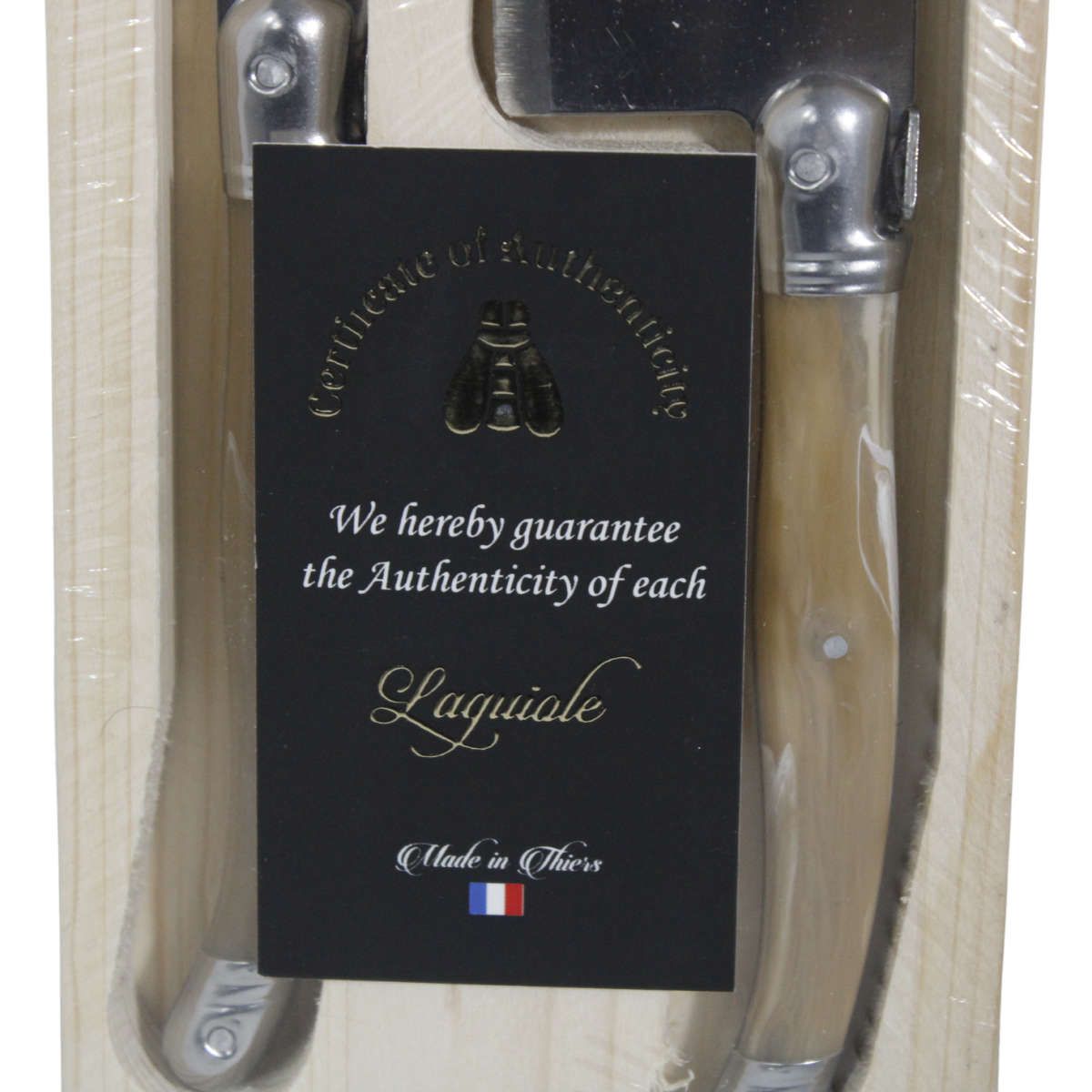 LAGUIOLE - Set de 2 cuchillos para queso, rubio jaspeado – Laguiole Clermont