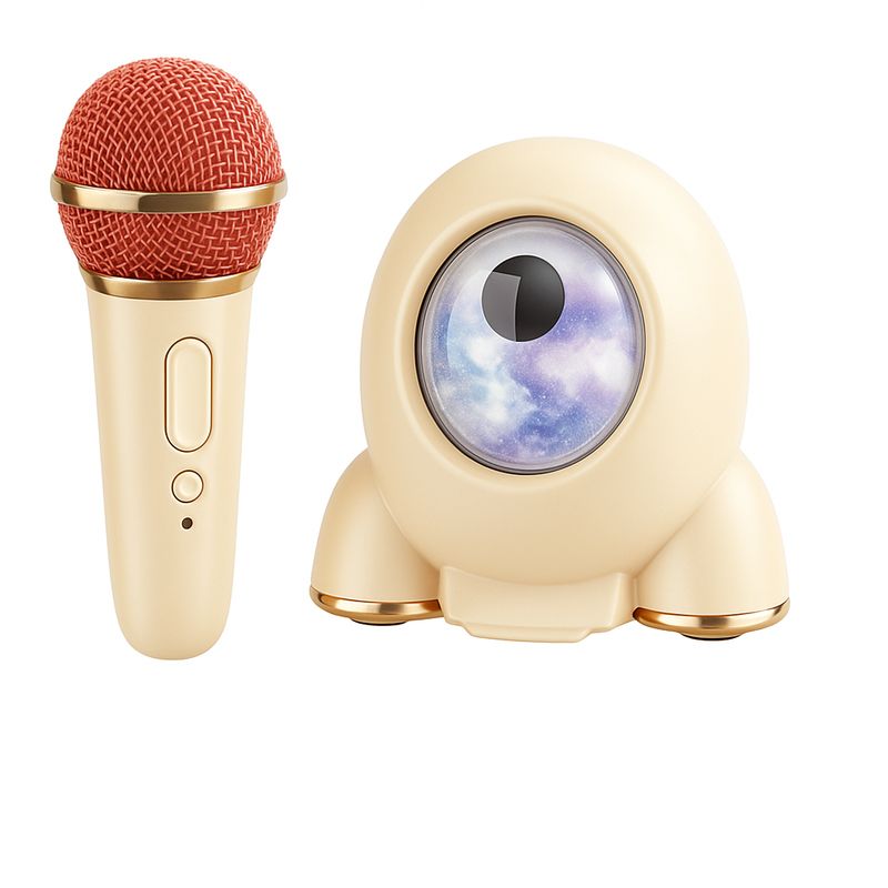 GENERICO - Parlante Karaoke Infantil MC-009 con Micrófono Inalámbrico y Luces LED