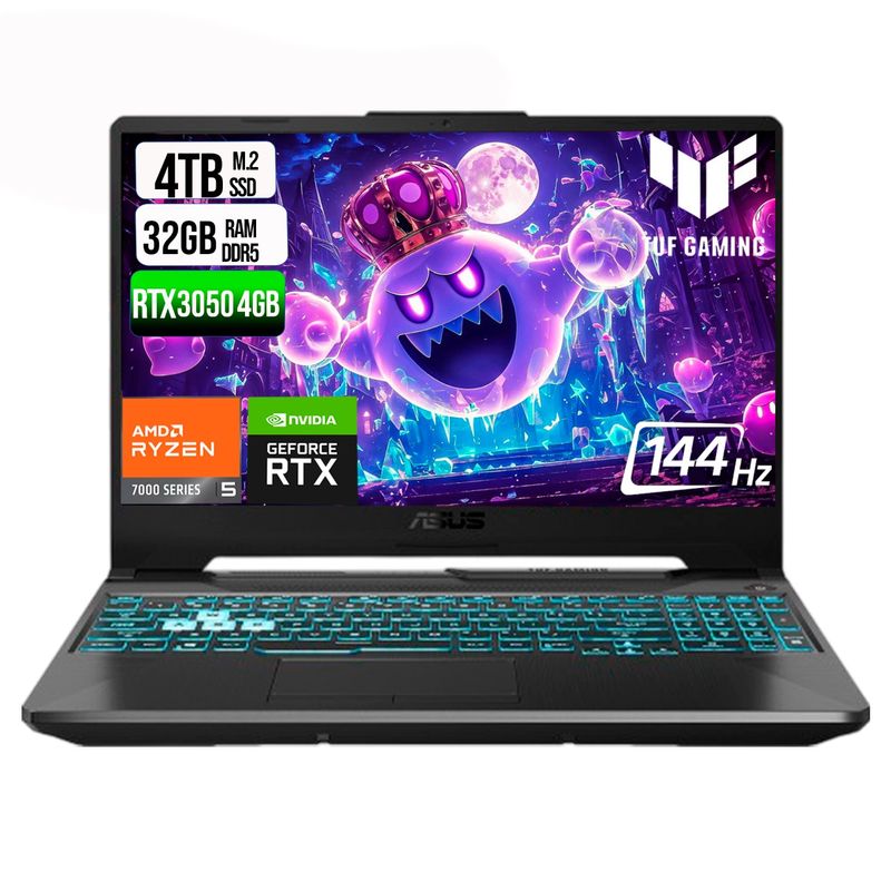 ASUS - ASUS TUF A15 AMD RYZEN 5 7535HS SSD 4TB RAM 32GB DDR5 15,6 FHD RTX 3050 4GB