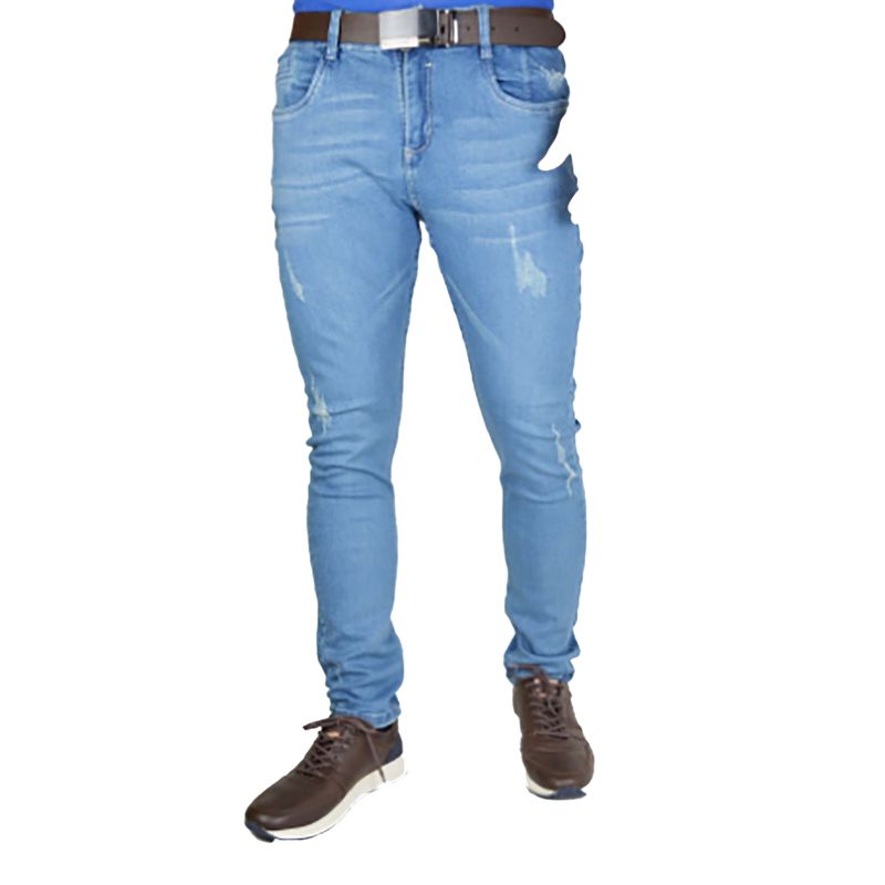 ABC - Pantalon Jean licrado Para Hombre Clasico skinny slim fit comodos
